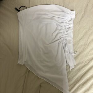 White strapless top